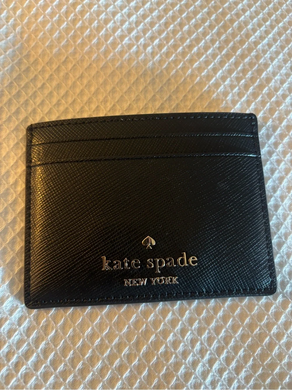 NWT Kate Spade Small Slim Card Holder• Black